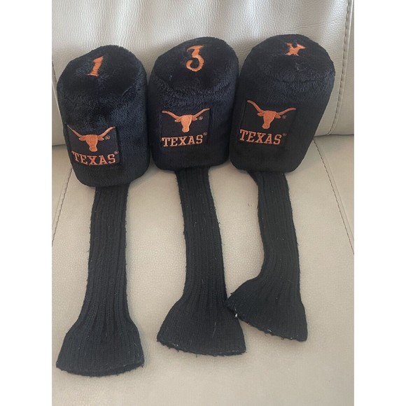 Team Golf Games University Of Texas Longhorns Golf Club Head Covers Driver 3wood 5wood 7wood